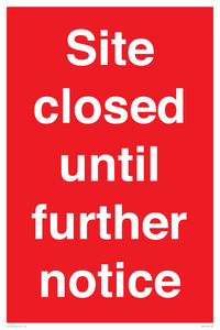 Site closed until further notice
